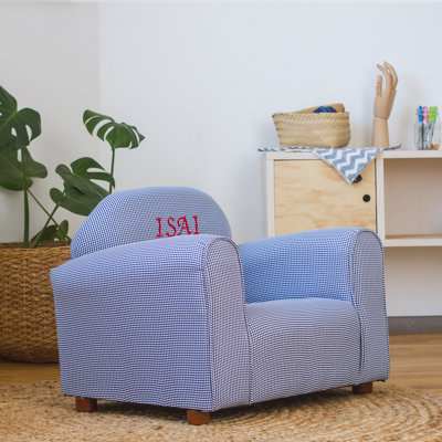 Fauteuil club personnalisé Keet, Gingham