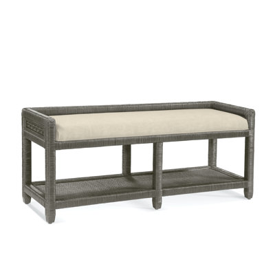 Glinda Wicker Shelves Storage Bench by Birch Lane