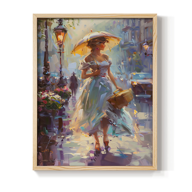 «WOMEN Series DCCDXCIX», reproduction encadrée - bois massif, Naturel, H 15 po x l 12 po