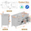 Ensemble de meuble-lavabo à double cuve 60 "avec plateau en pierre reconstituée Barnhart-431181850