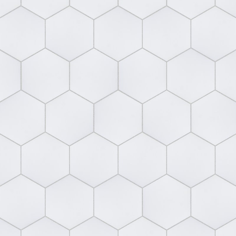 Horizon 7-3/4" x 9" Porcelain Wall & Floor Tile, White