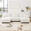 Luxury U Shaped Couch Collection - Chenille White Oversized Cloud For Living Room, 2 Ottomans, Deep Seat Comfy Room ,-916385298-916385297