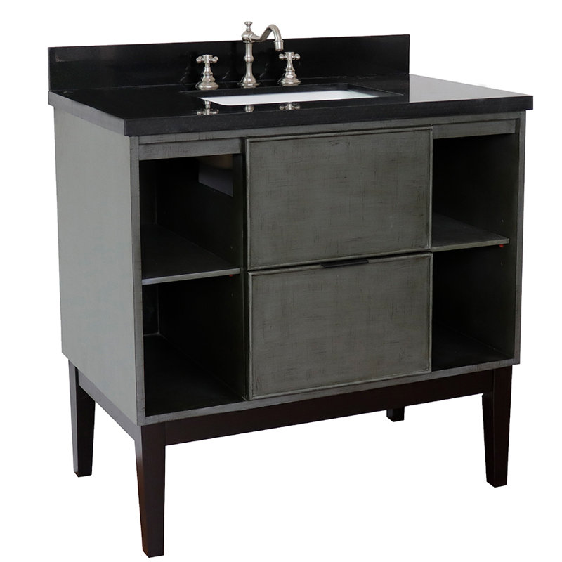 Ensemble de meuble-lavabo simple 37 po Bodway, Noir galaxie