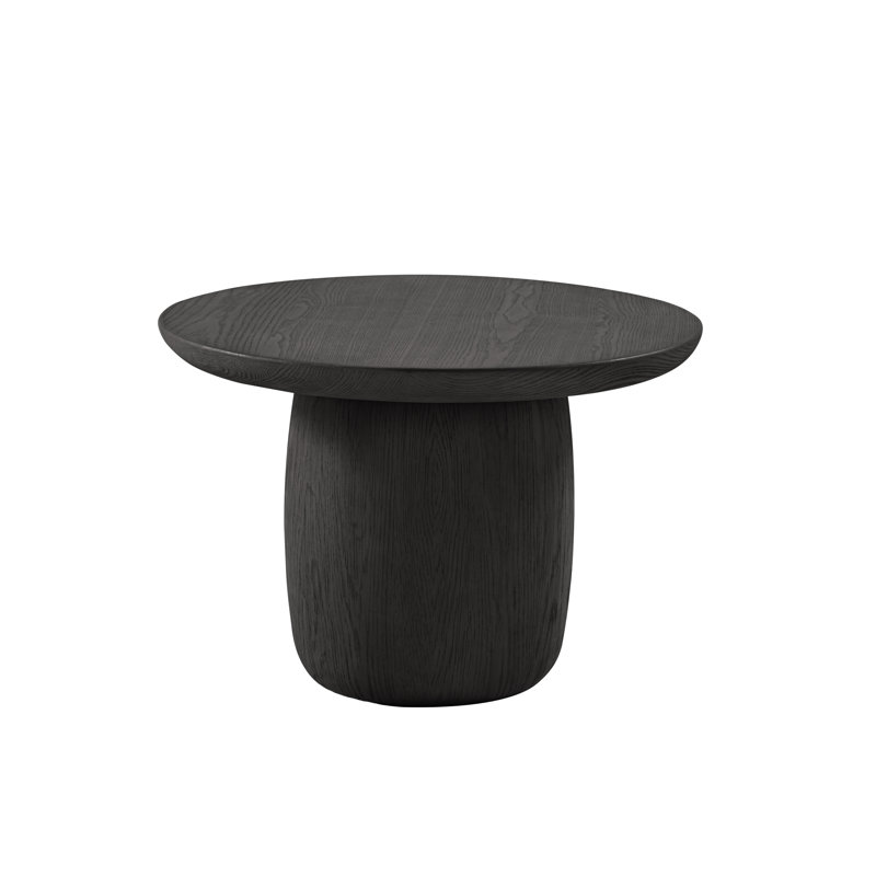 Table de bout en chêne Gasaway, blond, Noir