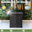 Boîte de rangement extérieure Allon, boîte de rangement extérieure en résine imperméable, armoire de rangement extérieure avec couvercle verrouillable, banc de rangement pour outils de jardin, meubles de patio, outils de piscine-262157939