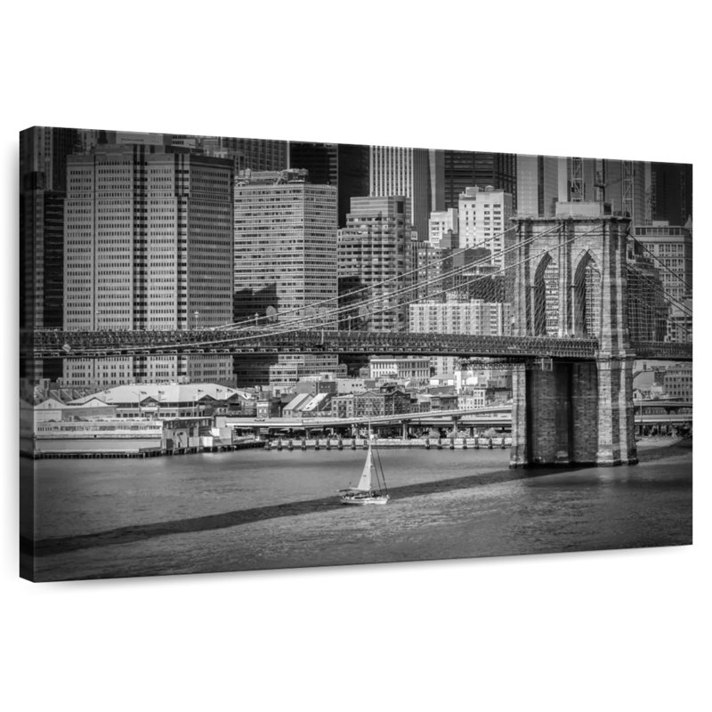 Lilie traversant le pont de Brooklyn, H 32 po x l 48 po