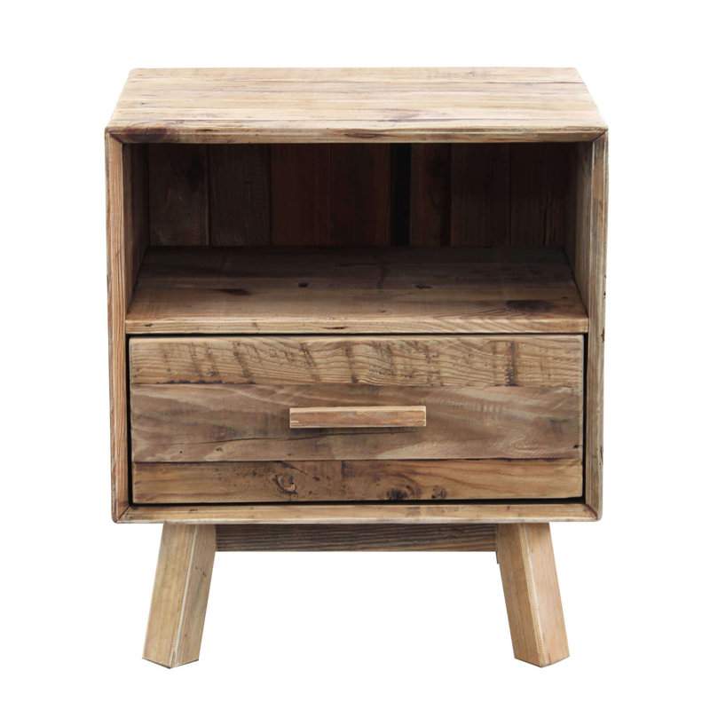 Franz 55cm W Solid + Manufactured Wood Bedside Table