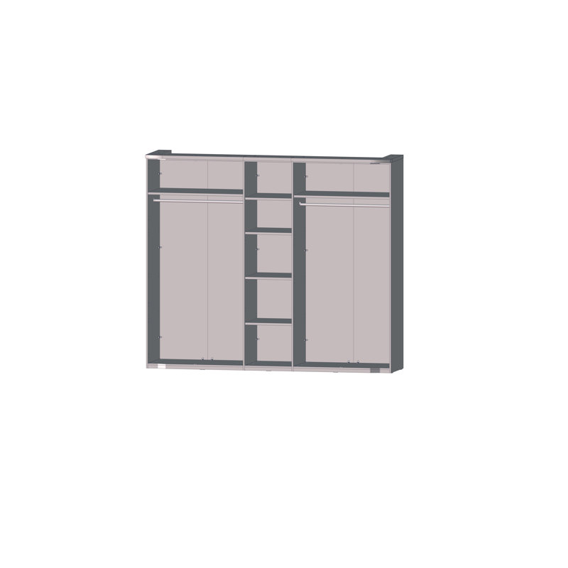 Mickie 5 Door Manufactured Wood Wardrobe