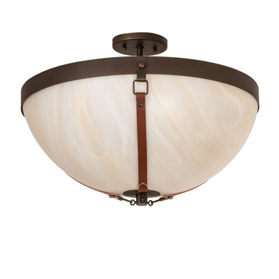 Plafonnier semi-encastré 3 lumières 22 po