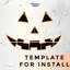 Ensemble de 16 panneaux de porte de garage Jack-O-Lantern