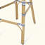 Tabouret de bar d'extérieur PE en rotin français, structure en aluminium avec finition en bambou (ensemble de 2)-243104930