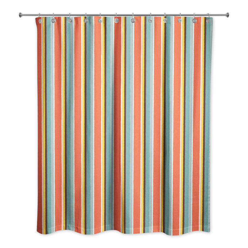 Rideau de douche simple Mathes, Rouge