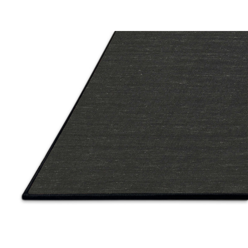 Tapis de zone noire contemporaine, Rectangle 5 pi x 7 pi