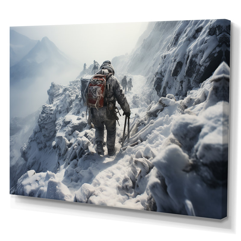 Hick Winter Mountain Track III - Randonnée, art mural, Toile tendue, H 12 po x l 20 po x P 1 po