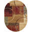 Tapis rouge / brun à motif abstrait Abercorn-21785711