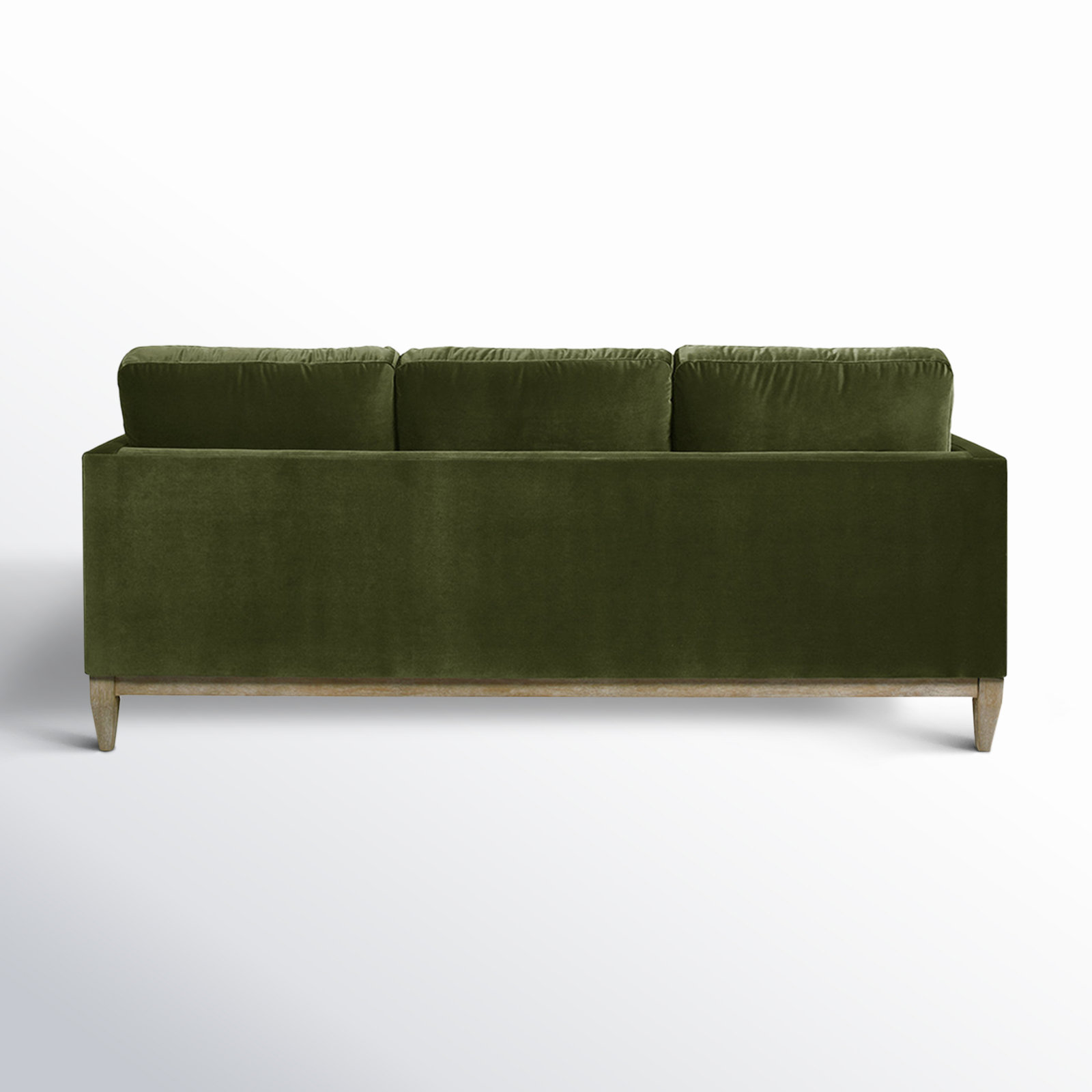 Pera 84'' Upholstered Sofa, Olive Green Velvet