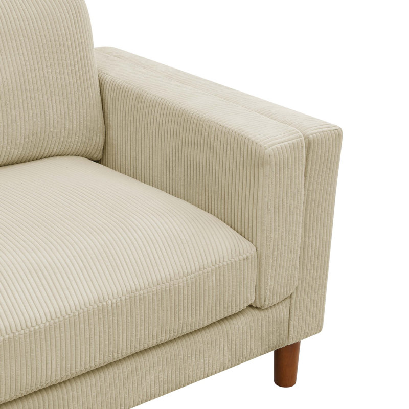 87'' Corduroy Sofa, Cream