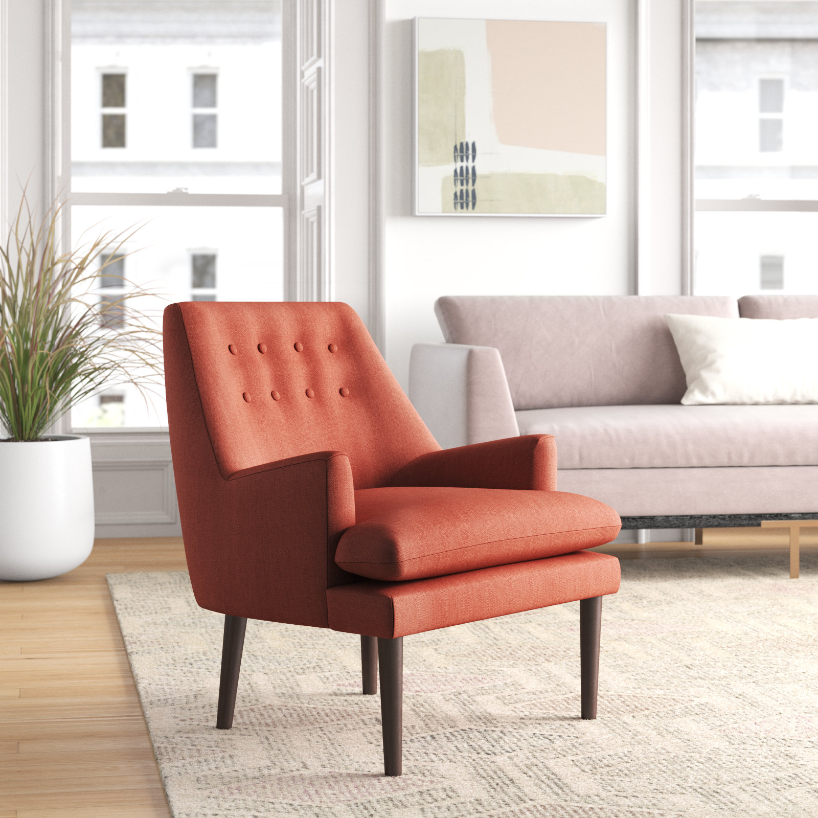 Wayfair orange accent online chair