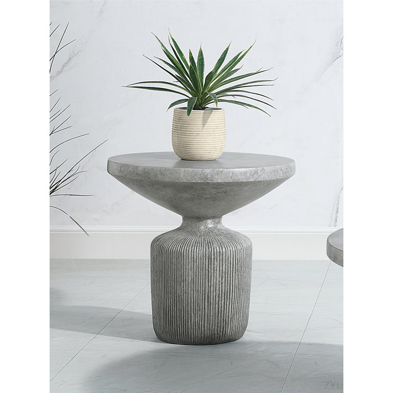 Weathered Gray Finish End Table