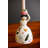 Set of Two Ceramic Taper Candle Holders Figurative Girl Design Vintage Inspired Decorative Tabletop Decor