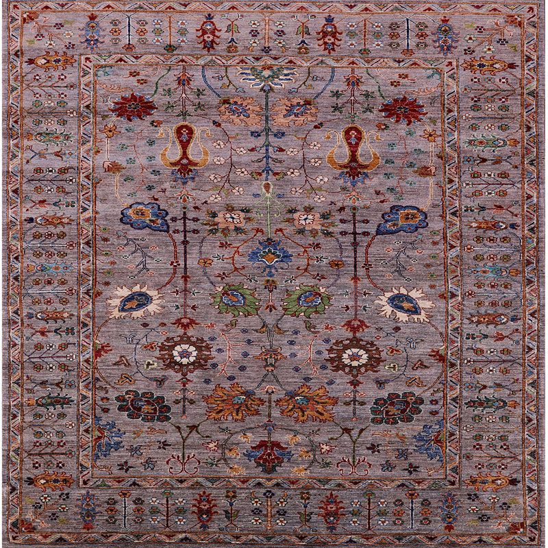 Oriental Indoor Rug, Square 3'