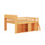 Lit mezzanine bas avec tête de lit à DEL et tablettes de rangement, lits de maison de jeu avec espace de jeu sous le lit-1792100572-1792100546