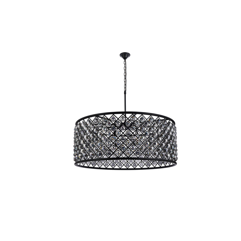 Madison 10 Lumière Tambour Pendentif, Mocha Brown, argent