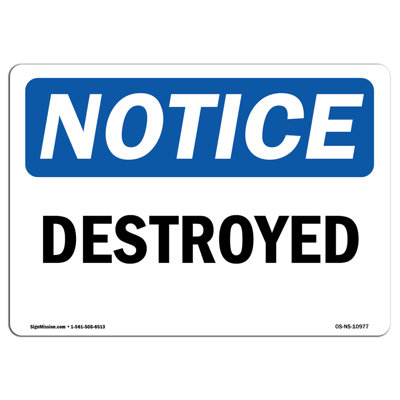 Destroyed Sign