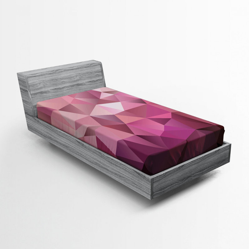 Microfiber Geometric Fitted Sheet, Twin XL Fitted Sheet