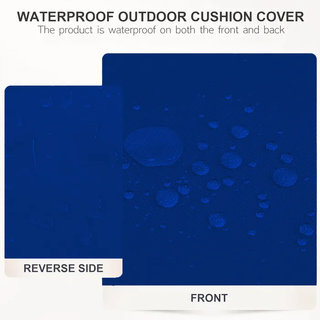 3" Deep Seat Cushion Ticking Stripe - Water-Resistant, 19" W x 19" D, Navy