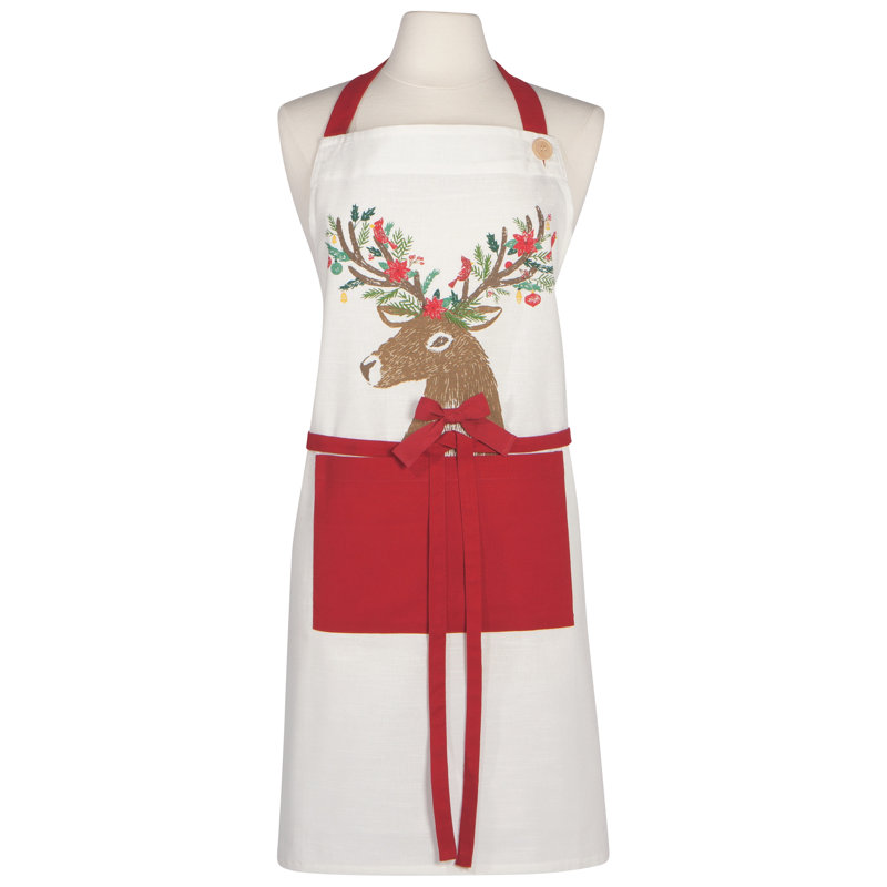 Animal Print Cotton Bib Apron