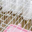 Cage à 2 niveaux avec roulettes, plateau amovible, plateforme et rampe pour lapin Pawhut