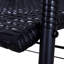 Banc oscillant de patio 2, siège berçant noir. Chaise ergonomique et spacieuse pour l'extérieur. Siège confortable, noir, installation facile