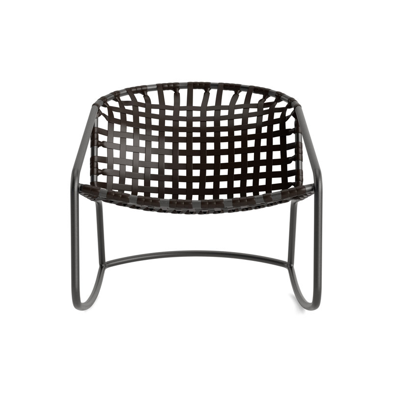 Kantan Outdoor Lounge Chair, Textured Pewter/Coffee