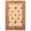Tapis unique en laine noué à la main Gazni des années 2010 de 6 pi 7 po x 9 pi 10 po beige Qaiden