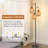 Boho Industrial Floor Lamp With 3 Rattan Woven Lampshades, Adjustable Tall Standing Light For Living Room, Bedroom, Office, And Corner Decor