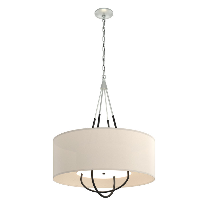 Loop 4 - Light Chandelier, Flax, Vintage Platinum, Black
