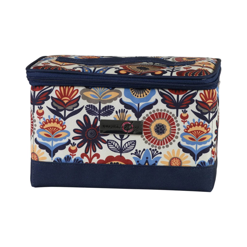 Sewing Case Navy with Multi floral Print- Everything Mary D826CB45DC8042F98990FBBAF35DE6F2