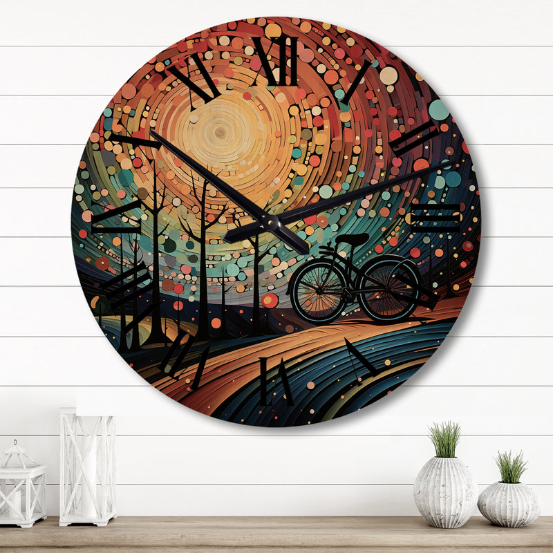 Horloge murale en bois massif Mareld, Grand