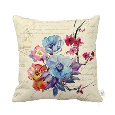 Vintage Square Pillow Cover & Insert
