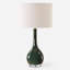 Lampe de table en verre vert Daneca