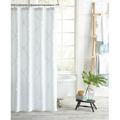 Rideau de douche simple 100% coton 