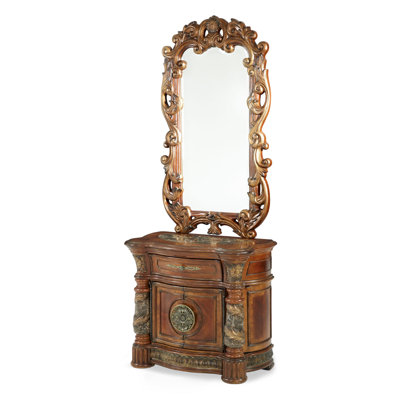Ensemble commode et miroir de chevet Villa Valencia
