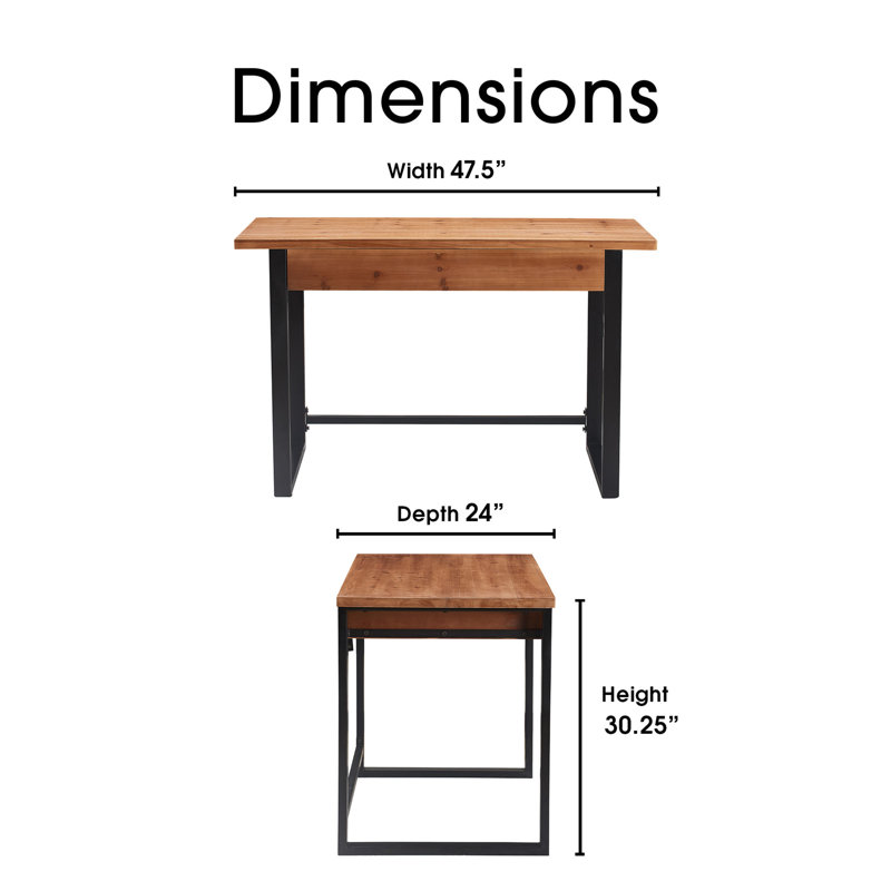 Serta Leighton Writing Desk with Full-Length Storage Drawer
