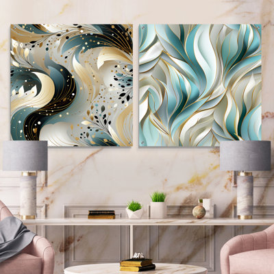 Lankford - Ensemble de 2 art mural en verre acrylique