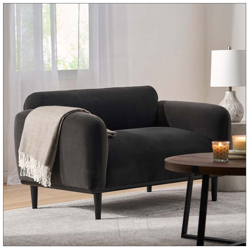 Canapé en tissu Bouclé, Dark Gray