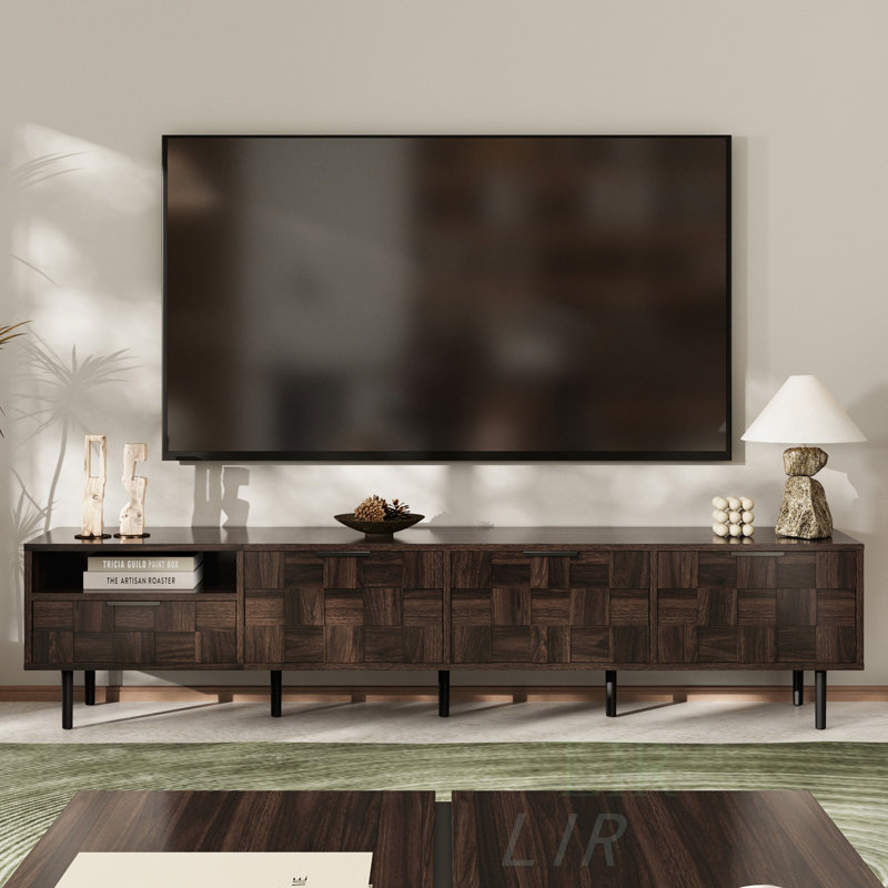 Meuble télé (console télé / centre de divertissement), armoires de rangement, convient au salon