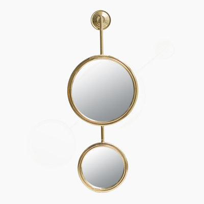 Iron Frame Vertical Round Mirror