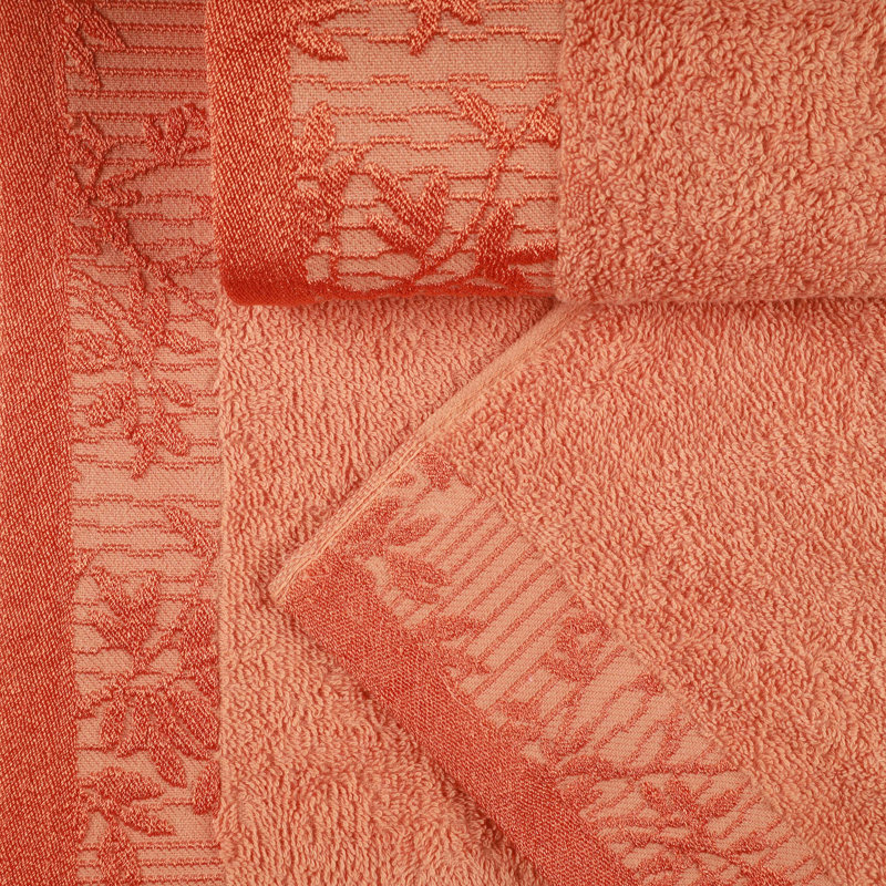 Ensemble de serviettes en coton 4 pièces, Mandarine