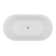 CELESTE 59"x32" Freestanding Soaking Bath with Chrome/White Toe Tap Drains